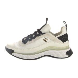 Chanel  Interlocking CC Logo Calfskin Sneakers  Women's Size: 9 | US9, IT39